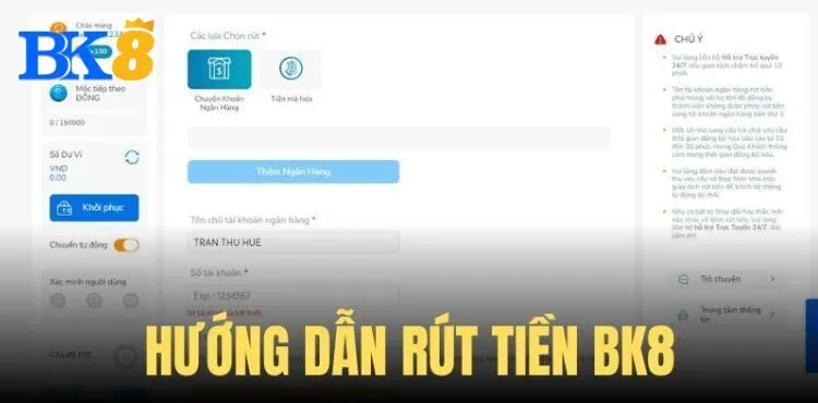 Quy trình nạp tiền gồm các bước sau: